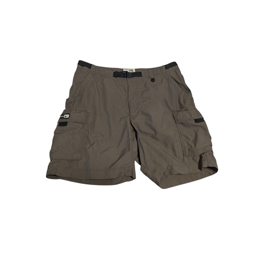 REI Sahara Cargo Shorts Women 8 Green Nylon Hiking Outdoor UPF 30+ Belted 693281